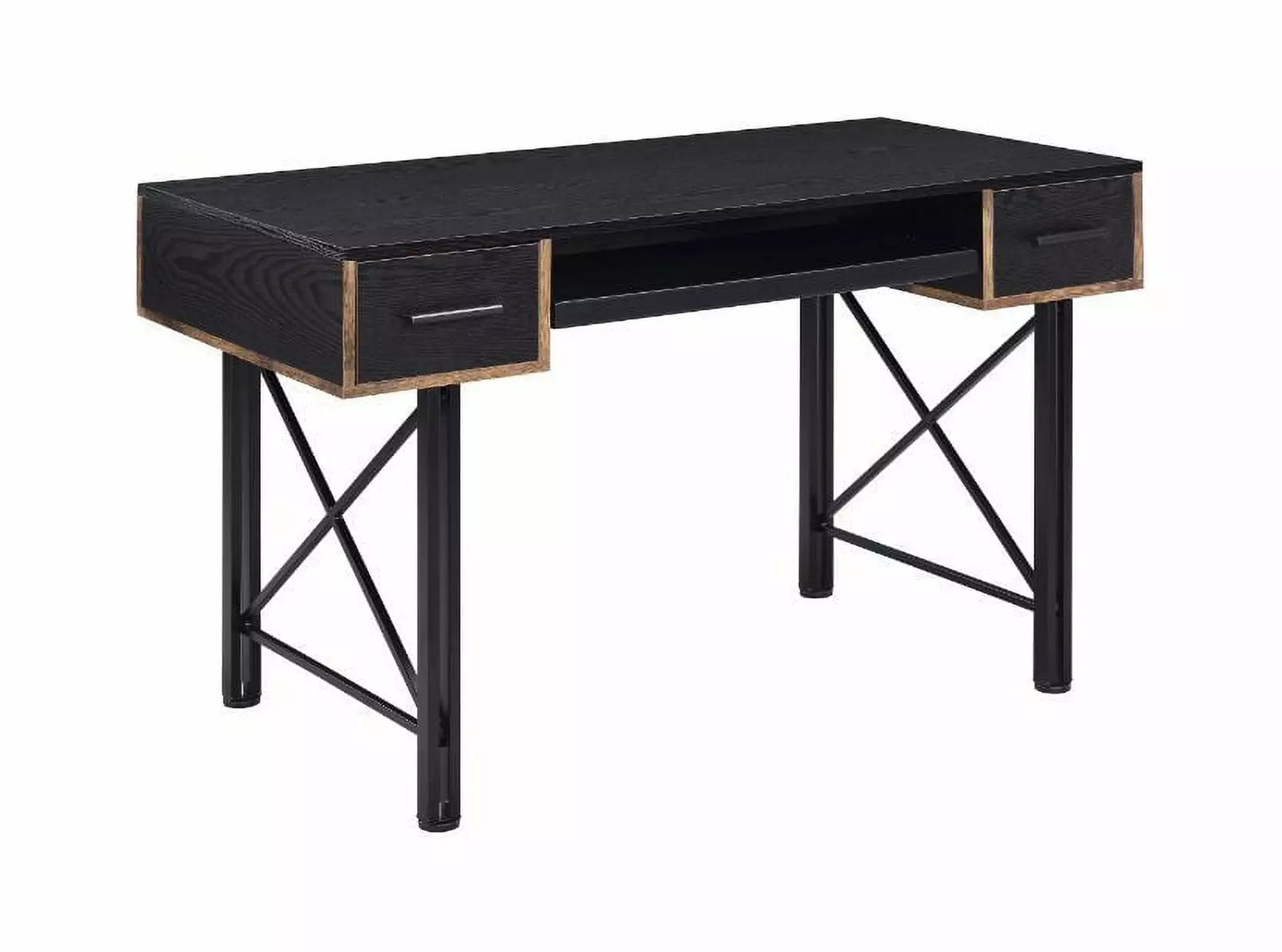 Homiyad Computer Desk Black Finish Modern Simple Office Desk