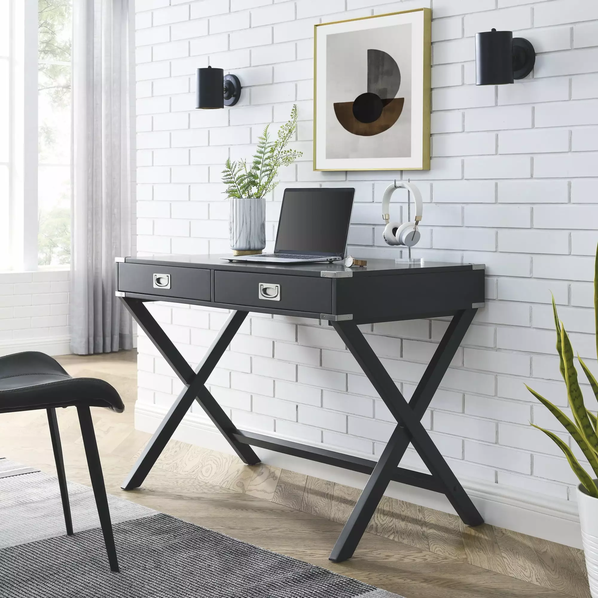 Solid Wood Computer Desk Drawers Modern Study Table Home Office IM Lashes