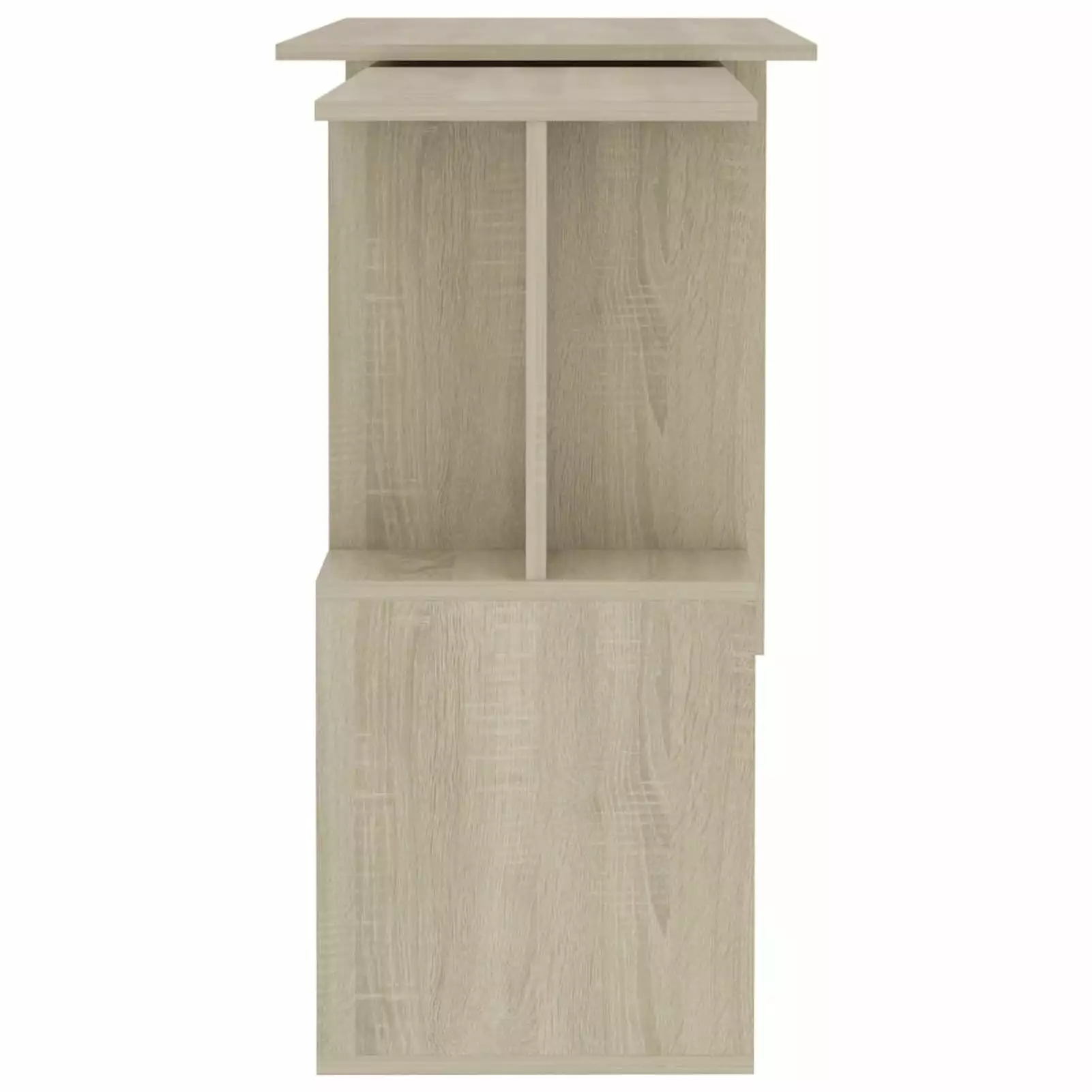Irfora Oak 78.7 X Open Rotatable Wood Office Table Computer Desk Storage