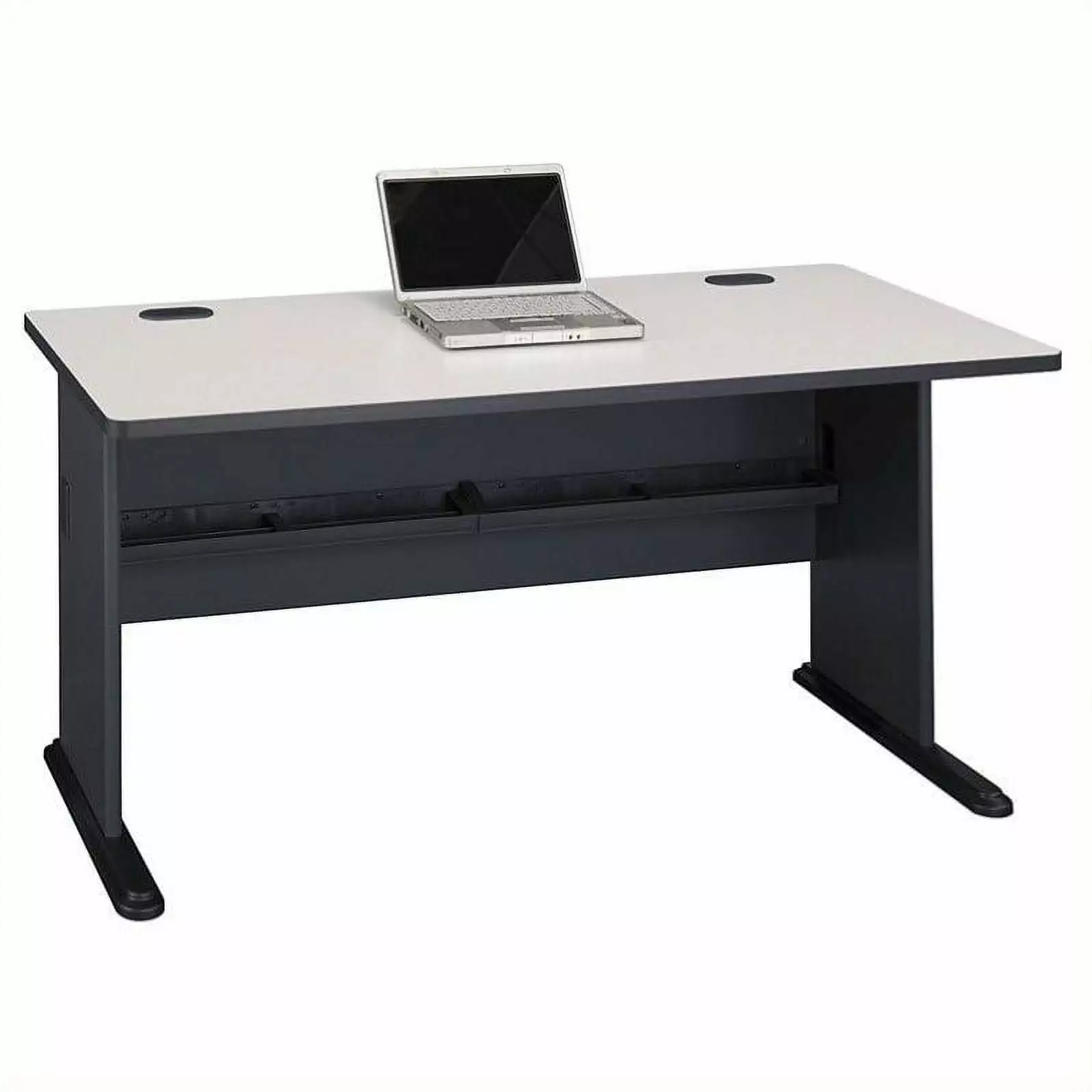 Kingfisher Lane 60 Computer Desk Slate and White Spectrum