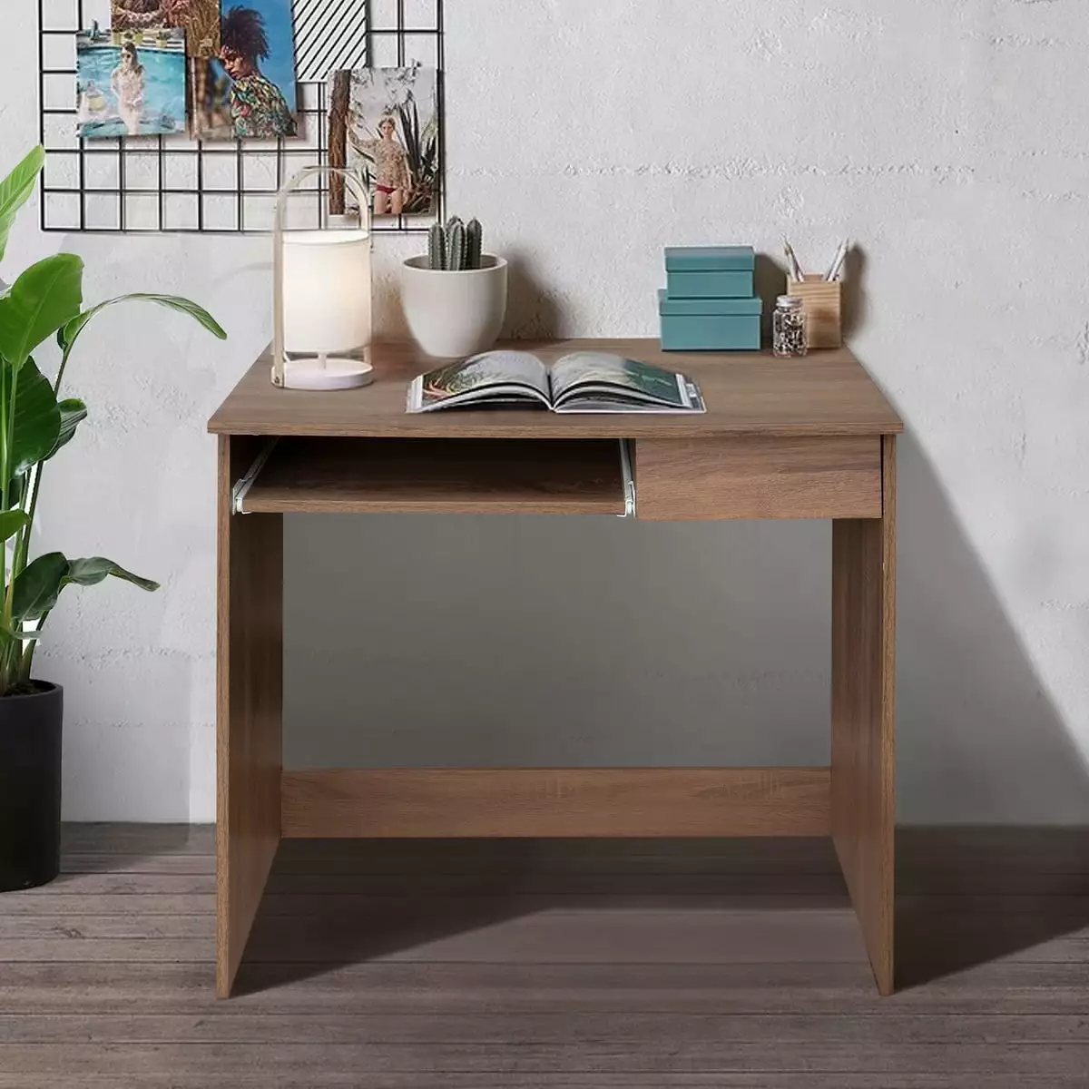 Full Wooden Computer Desk Drawer and Keyboard Tray Kofun