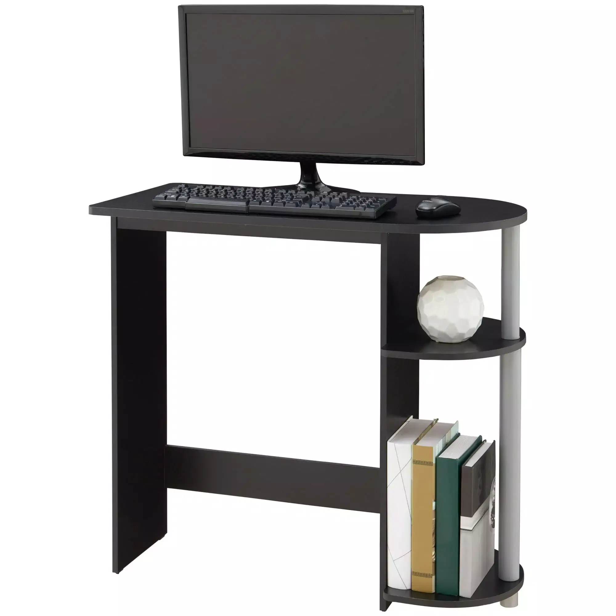 Adult Computer Desk Built- Shelves Multiple Colors 28.86 Inch H Indoor Use longtingus