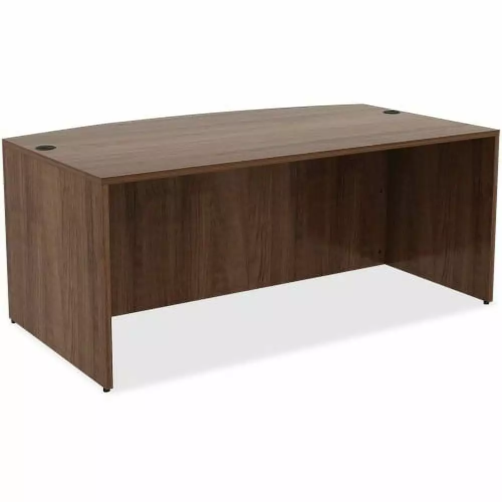 Lorell Essentials Series Desk 71x41.4x29.5 Walnut Laminate Office Workstation
