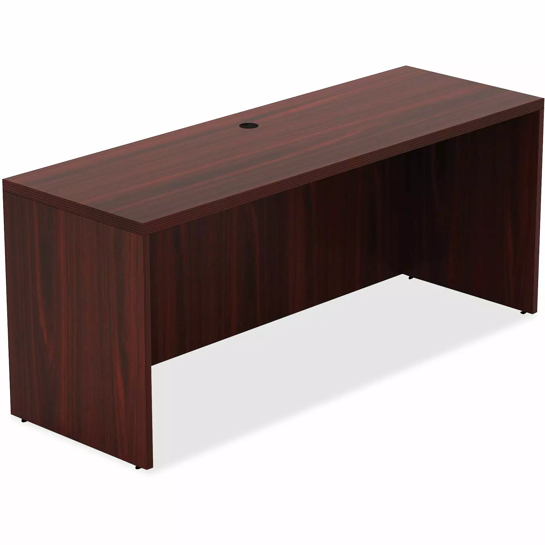 Lorell LLR34306 Chateau Series Mahogany Laminate Desking 1 Each