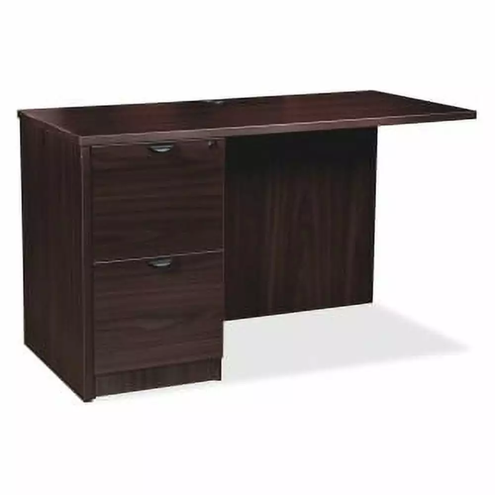 Lorell Prominence 2.0 Espresso Laminate Left Return 2-Drawer 42 x 24 Office Desk