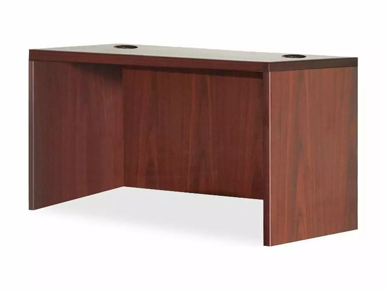 Lorell Rectangular Desk Shell 47x29.5x29.5 Mahogany 69902 Office Desk