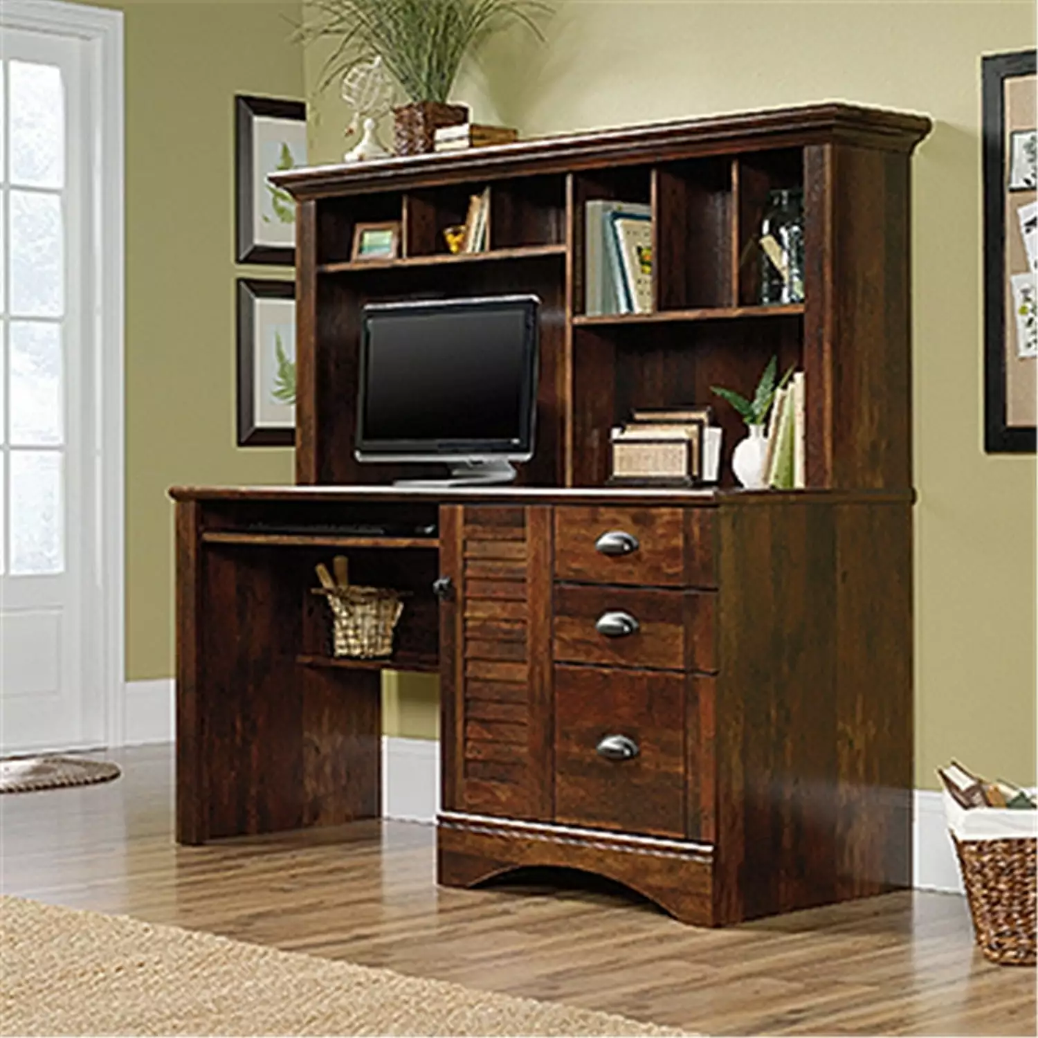 Maykoosh Modern Motifs View Computer Desk Hutch