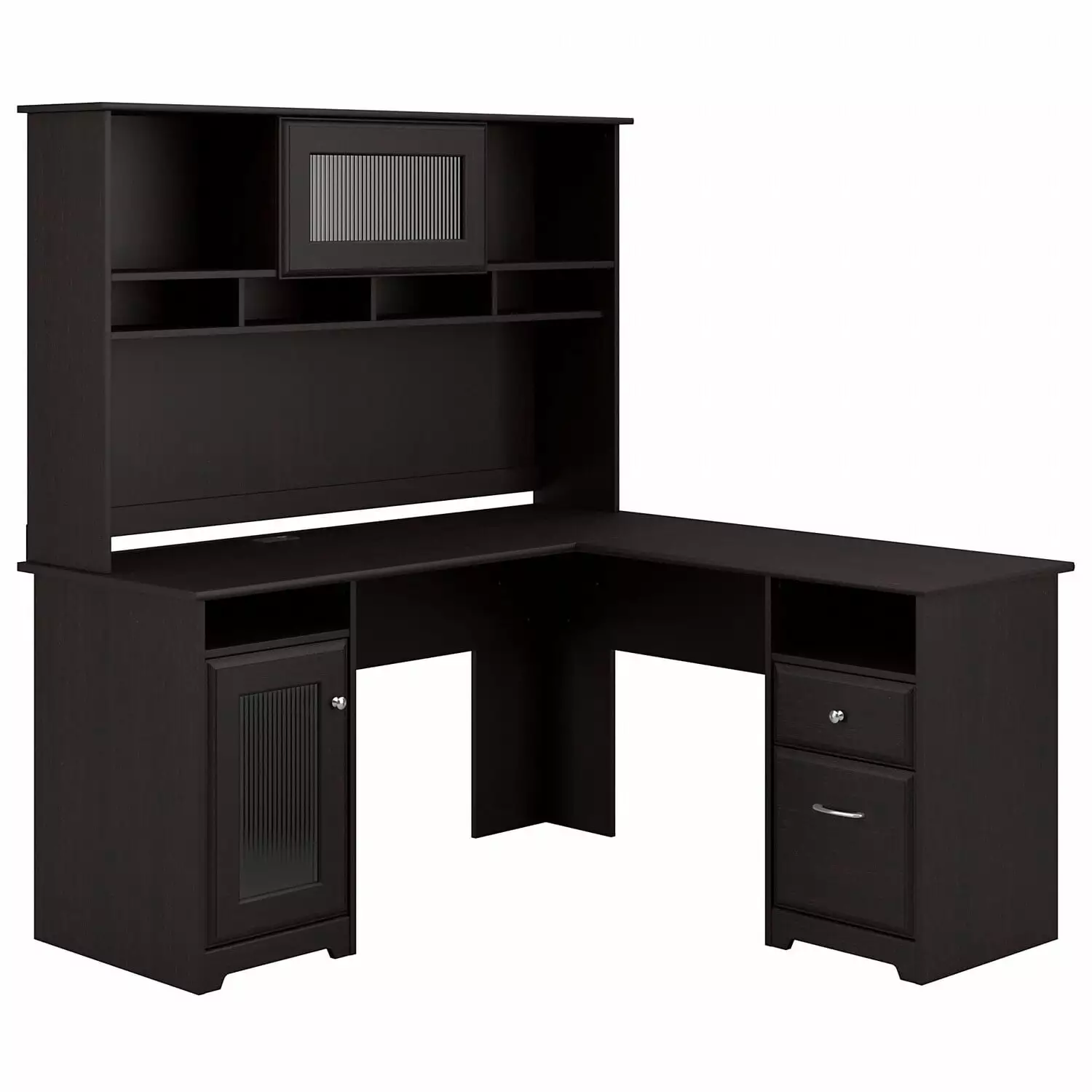 Maykoosh Rustic Ranch 60W L Shaped Computer Desk Hutch Office