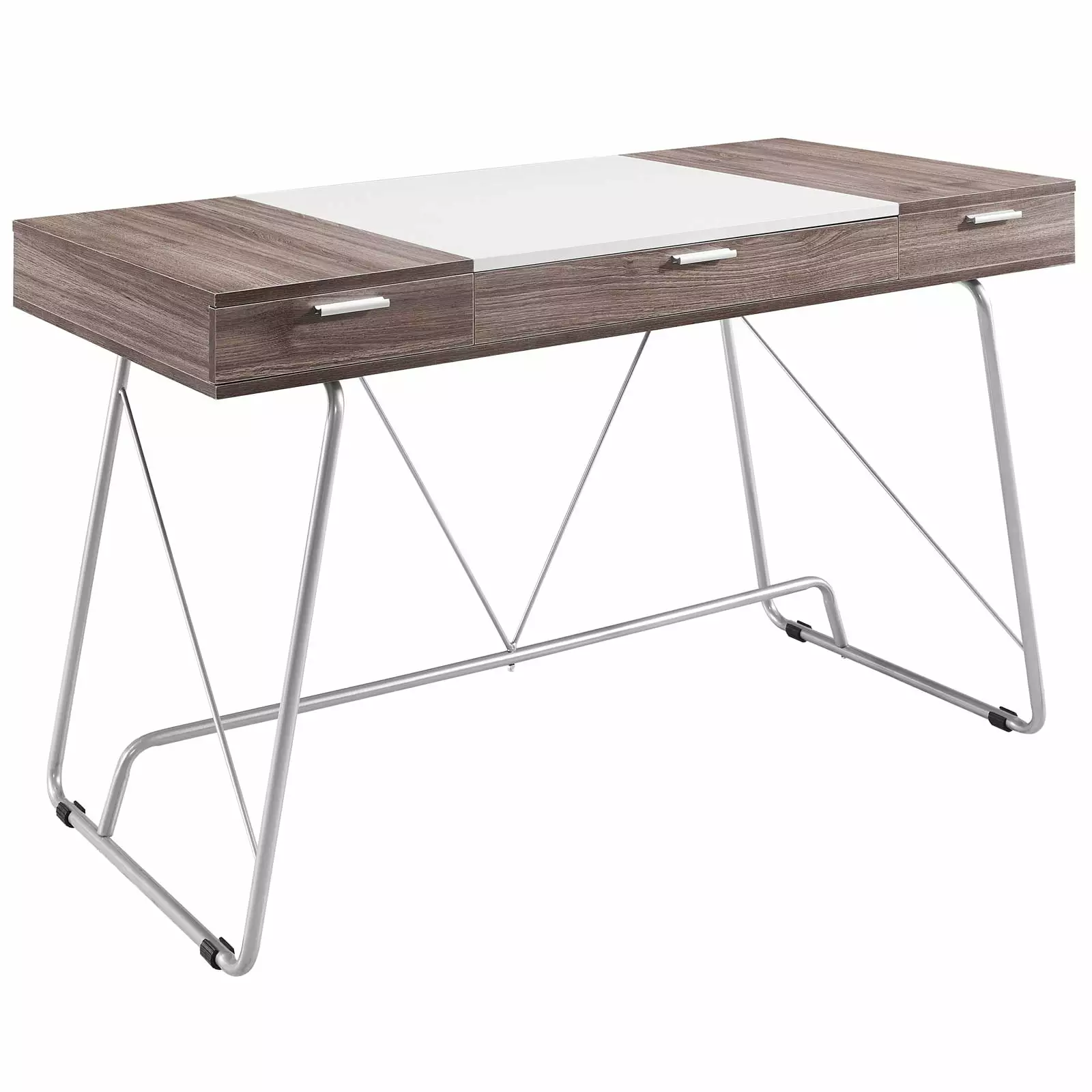 Modern Contemporary Brown Melamine Wood Computer Work Desk Home Office Business