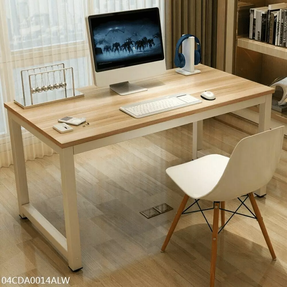 55 Inch G-plus Computer Table Study Desk Office Furniture Oak Color Workstation N/A