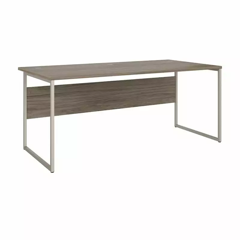 Pemberly Row 72W x 36D Computer Table Desk Modern Hickory - Engineered Wood