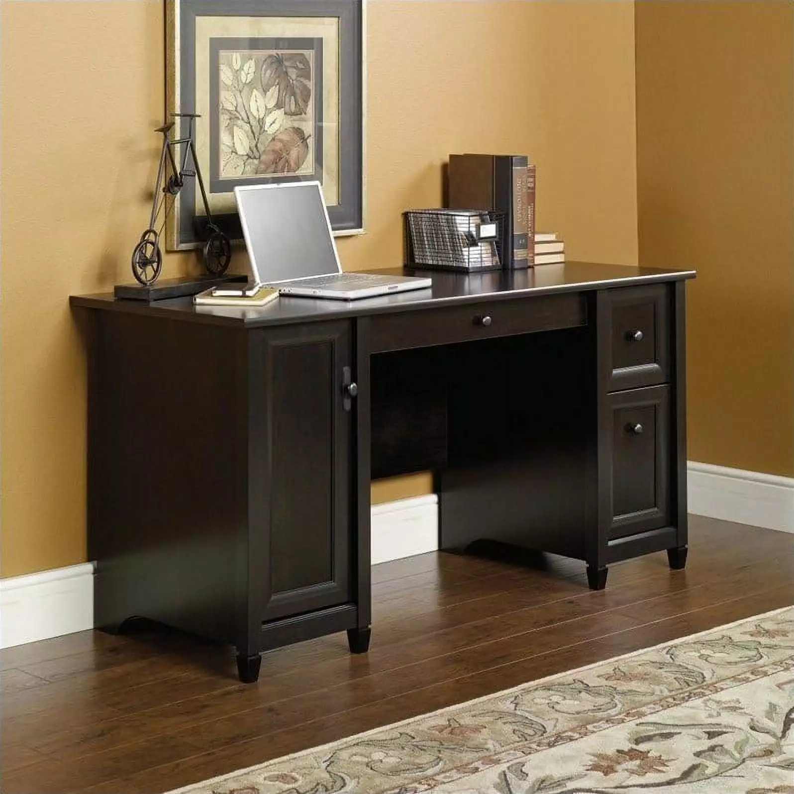 Pemberly Row Contemporary Computer Desk Estate Black - Modern Office Desk