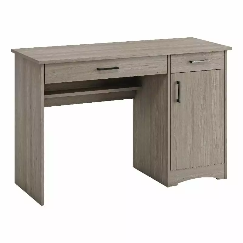 Pemberly Row Contemporary Engineered Wood Computer Desk Gray