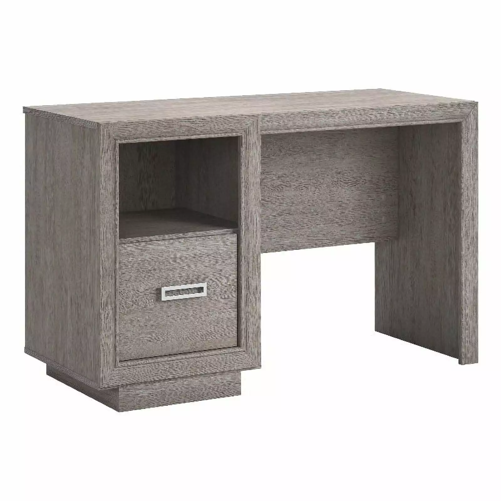 Pemberly Row Contemporary Engineered Wood Desk Ashen Oak Finish