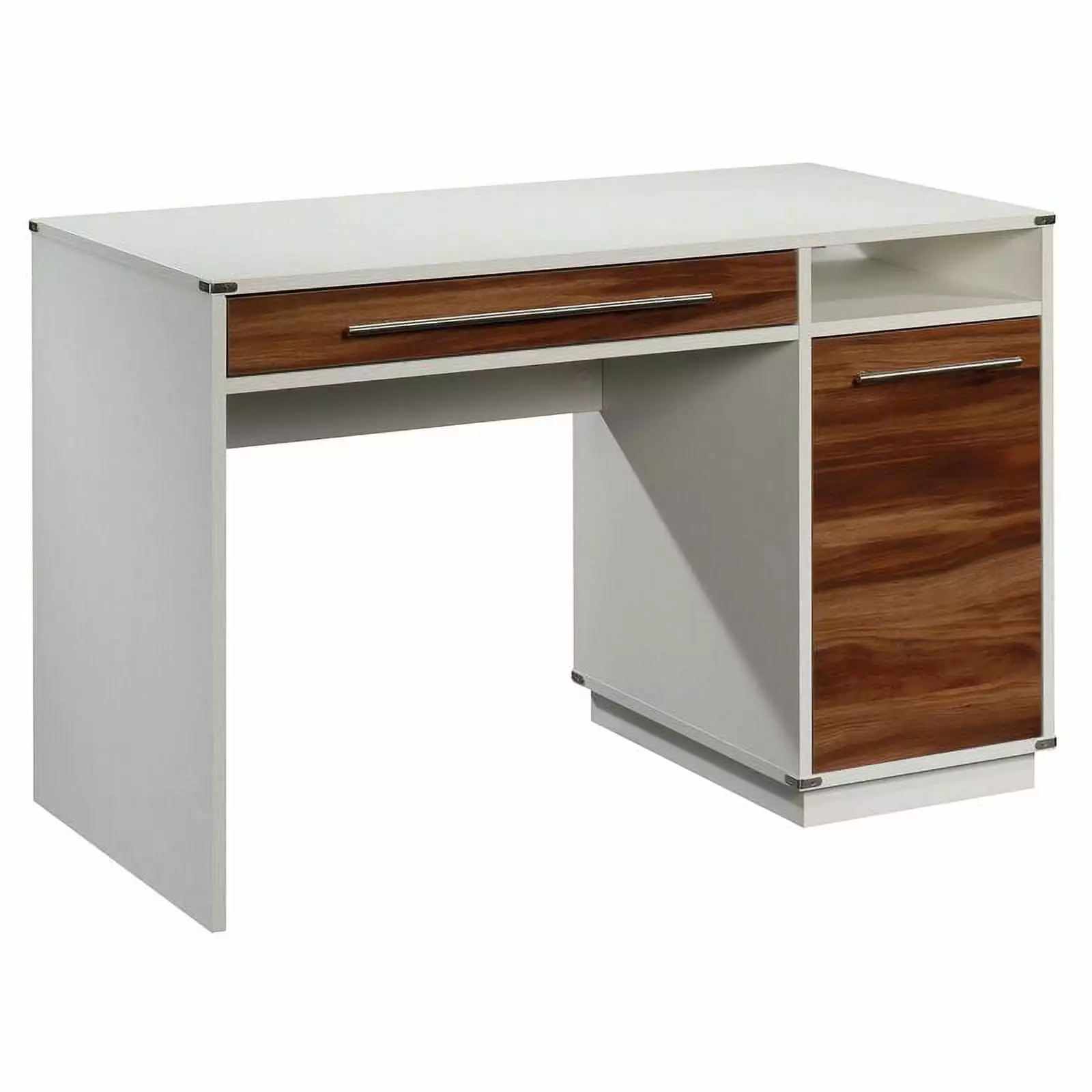 Pemberly Row Key Engineered Wood Single Pedestal Computer Desk Pearl Oak Home Office Desk