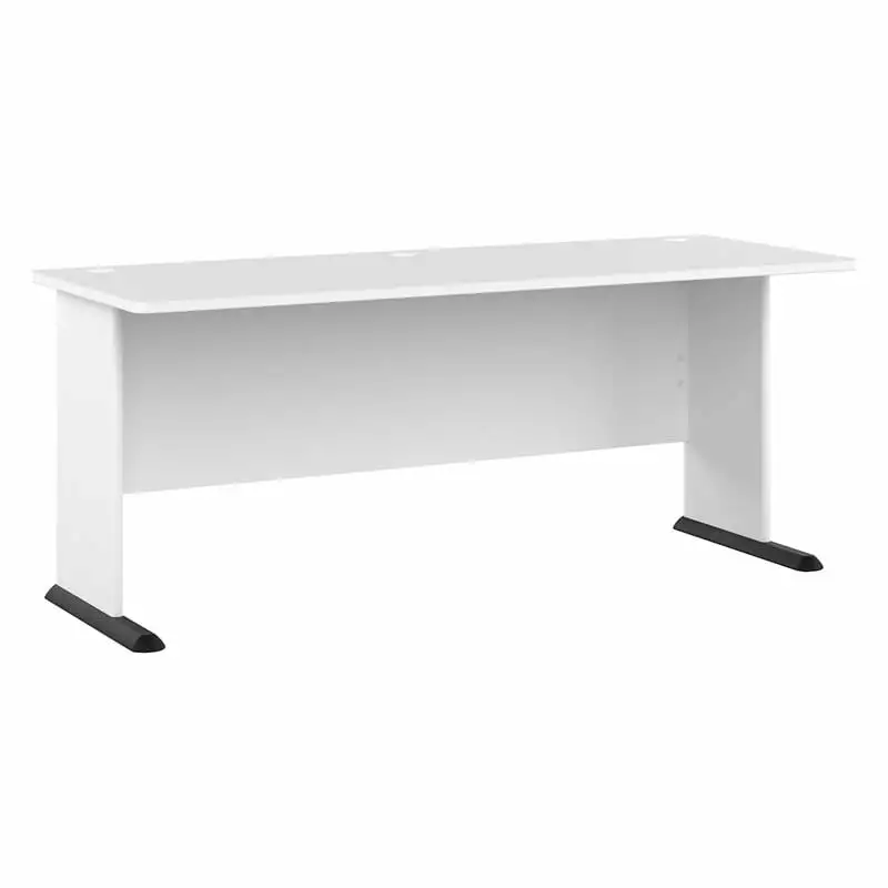 Pemberly Row Modern 72W White Engineered Wood Computer Desk