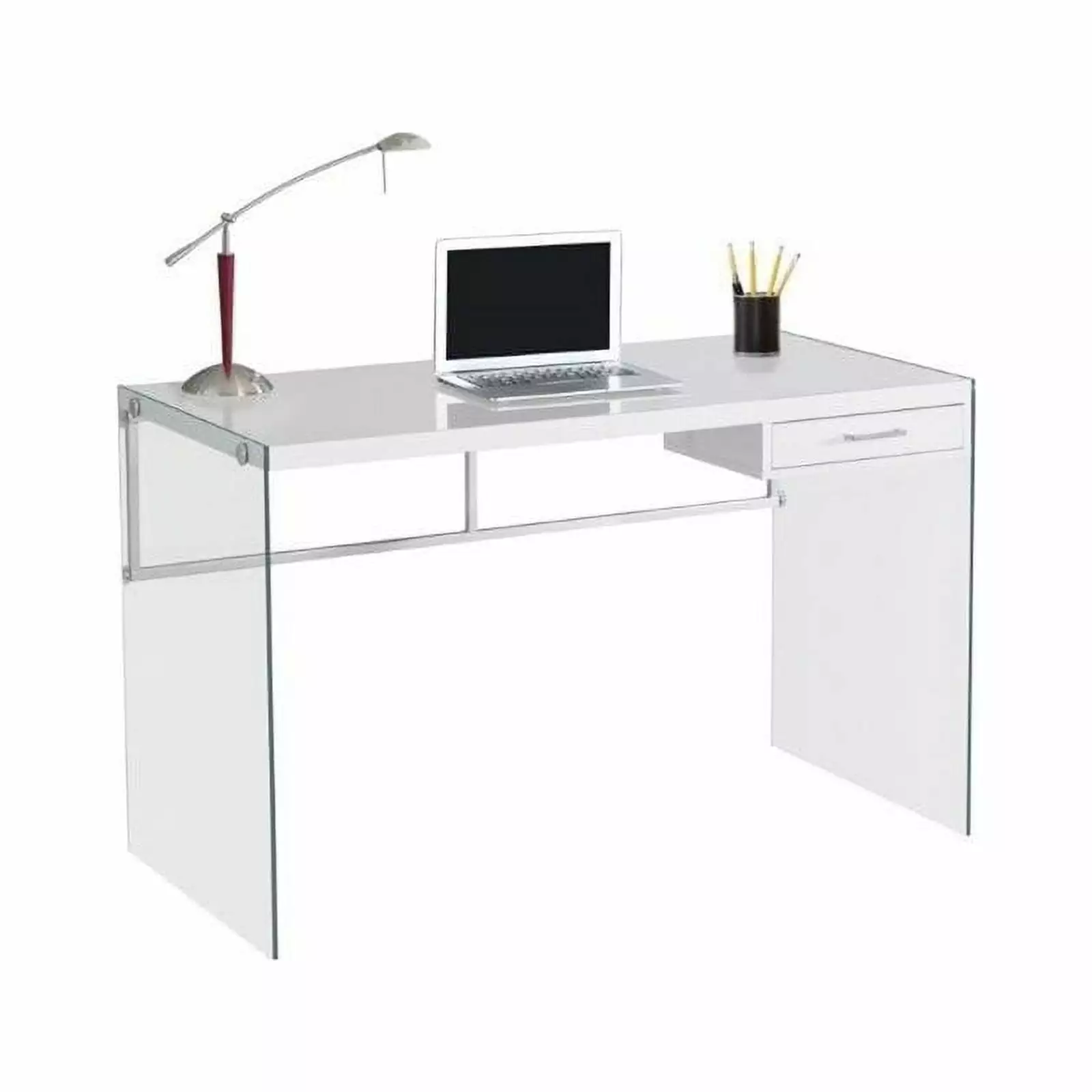 Scranton & Co 48 Inch Computer Desk Glossy White