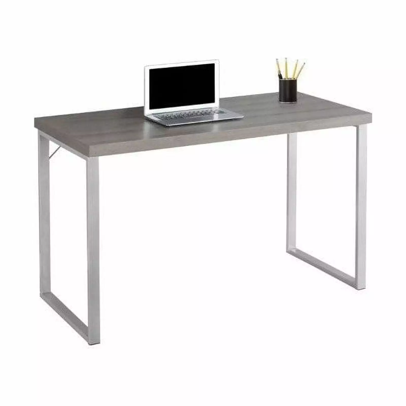 Scranton & Co 48 Metal Computer Desk Dark Taupe Office Use