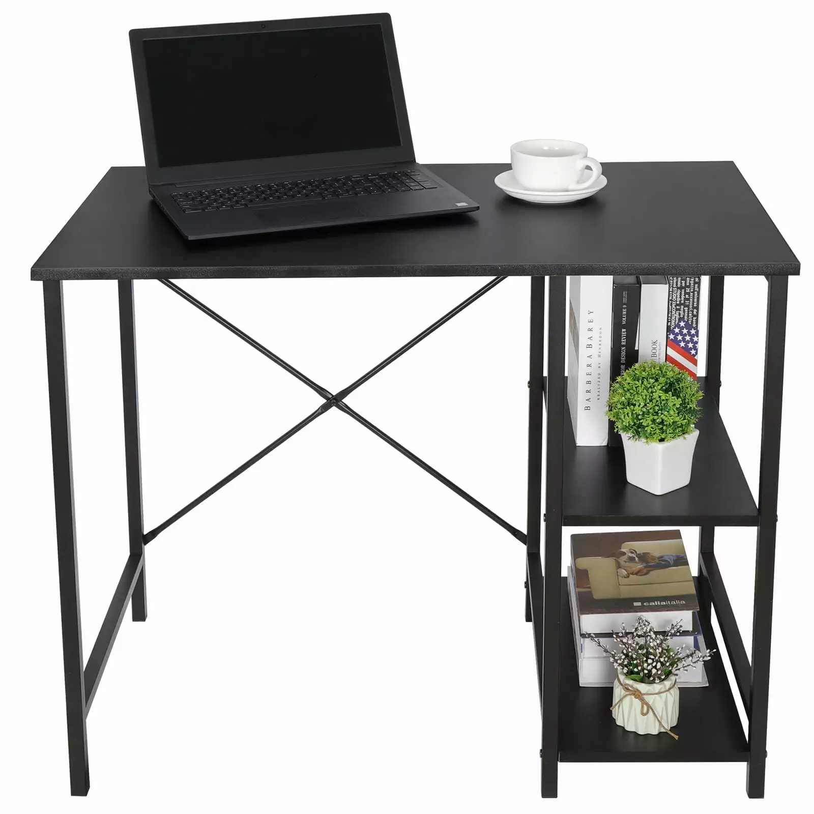 36 Inches Computer Desk PC Laptop Table Workstation Study Office Shelves Segawe