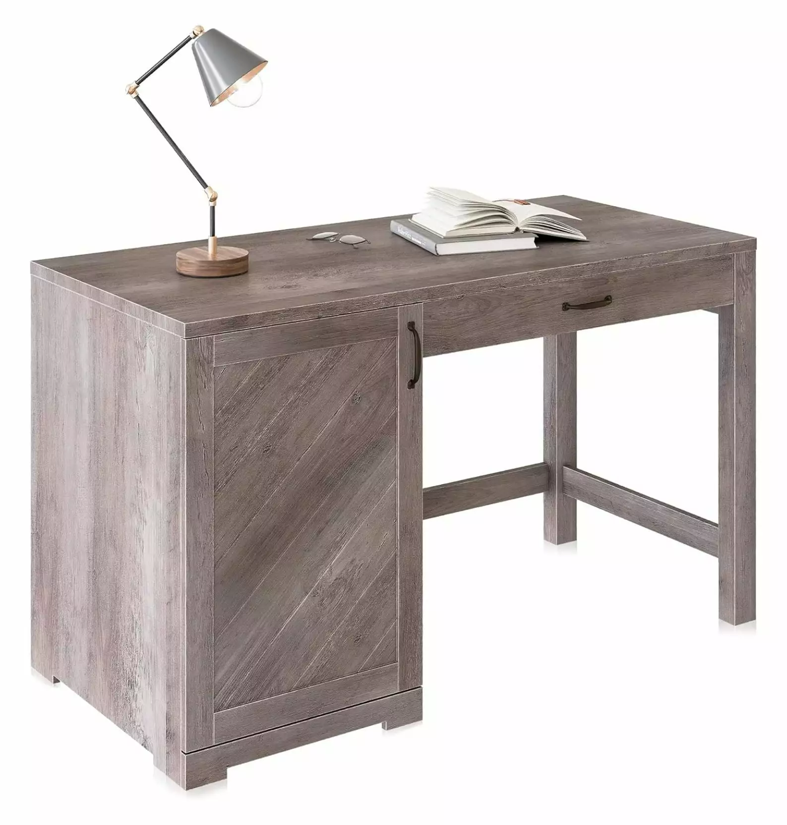 Superwum 50 Computer Desk File Drawer and Cabinet Study Writing Desk Modern Home Office
