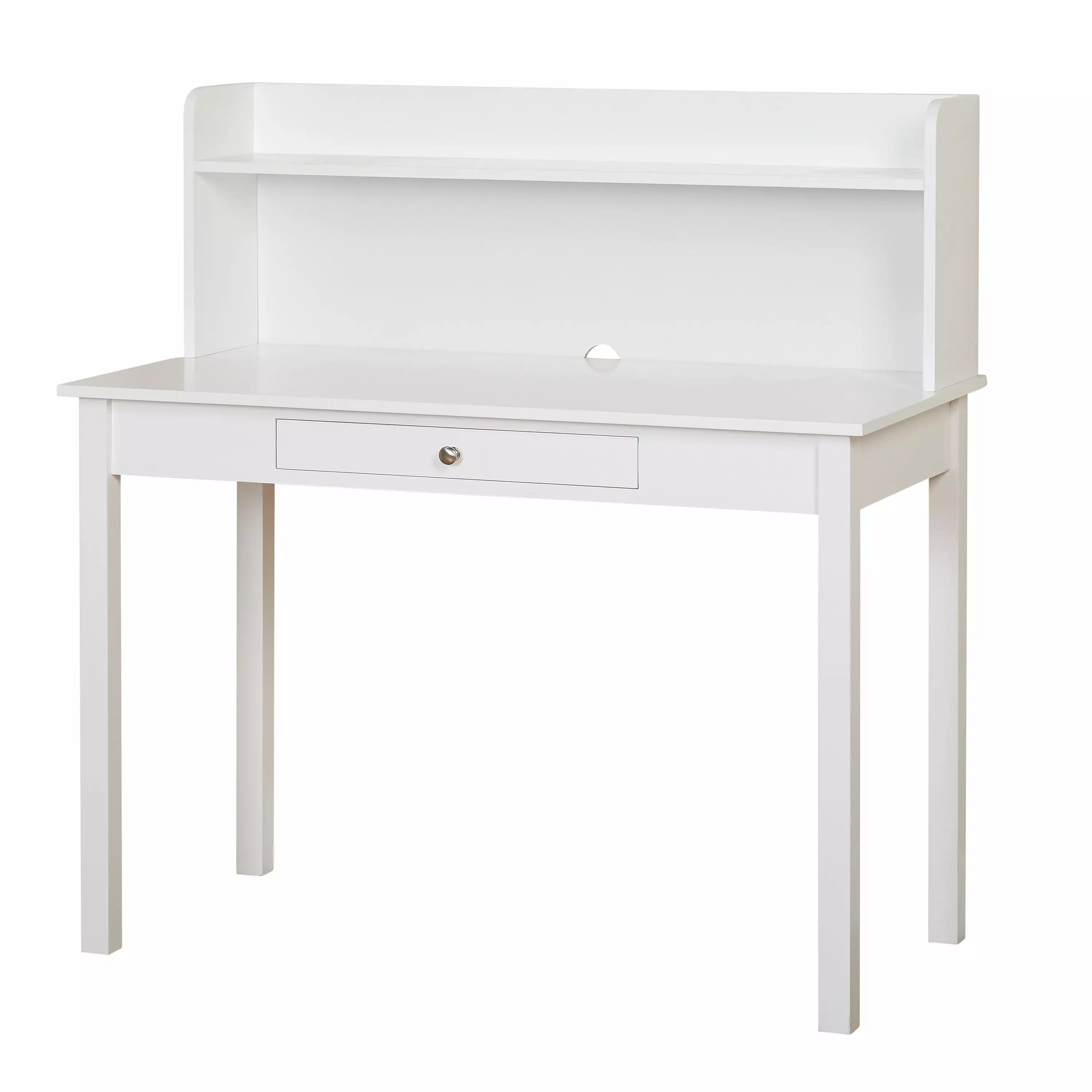TMS Foster Writing Laptop Desk Hutch White Home Office