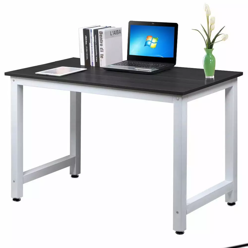 UBesGoo Modern Simple Style Computer Desk Black Study Table Home Office Workstation