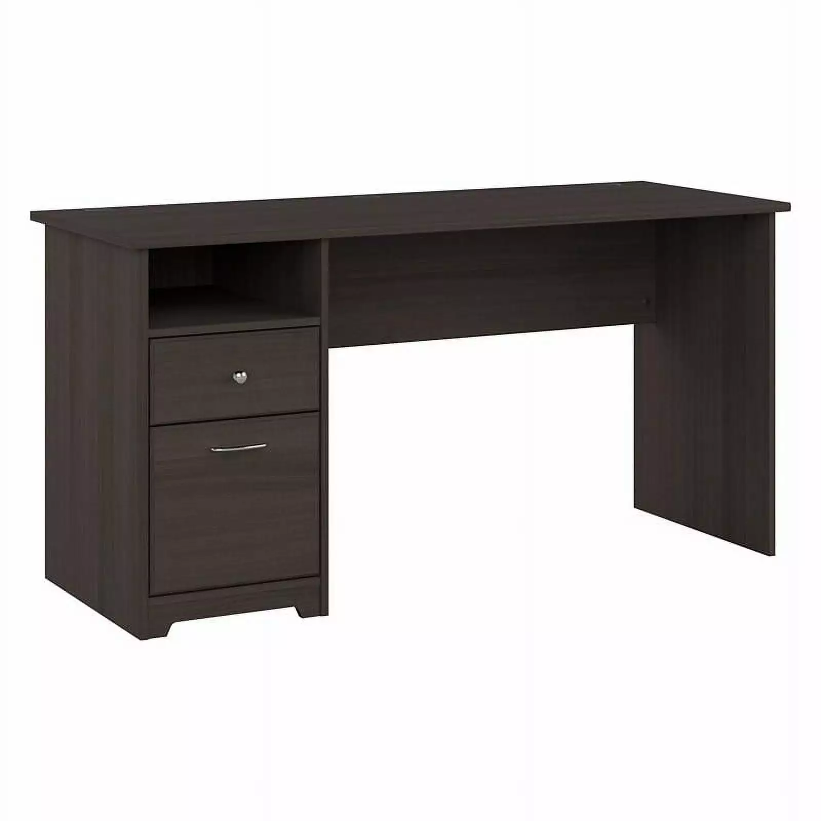 UrbanPro 60W Computer Desk Drawers Heather Gray Engineered Wood Office Desk