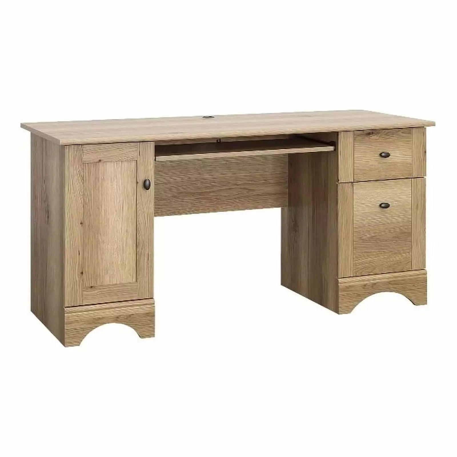 UrbanPro Modern Engineered Wood Computer Desk Timber Oak Finish - Sleek Home Office Desk