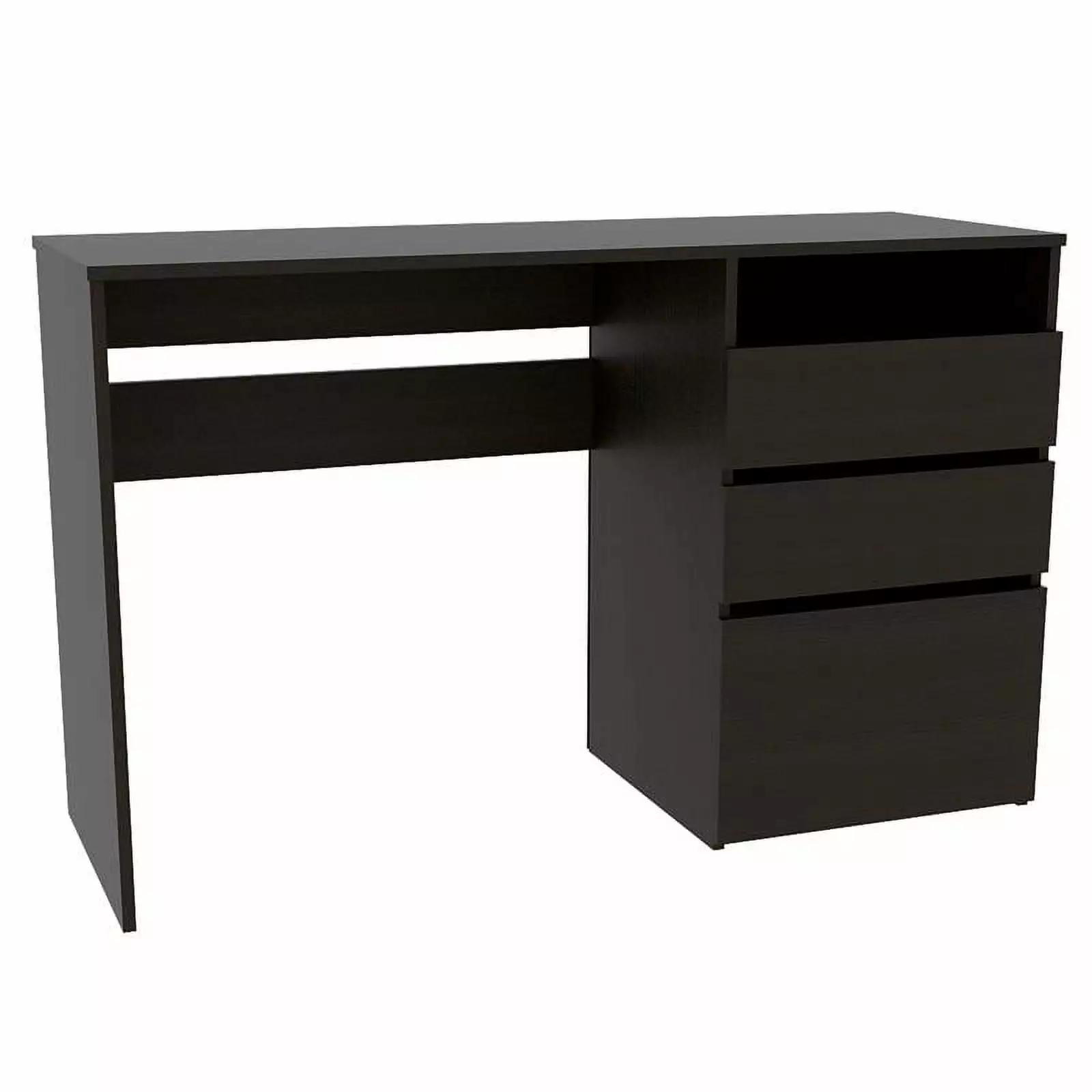 UrbanPro Modern Engineered Wood Three Drawer Computer Desk Black