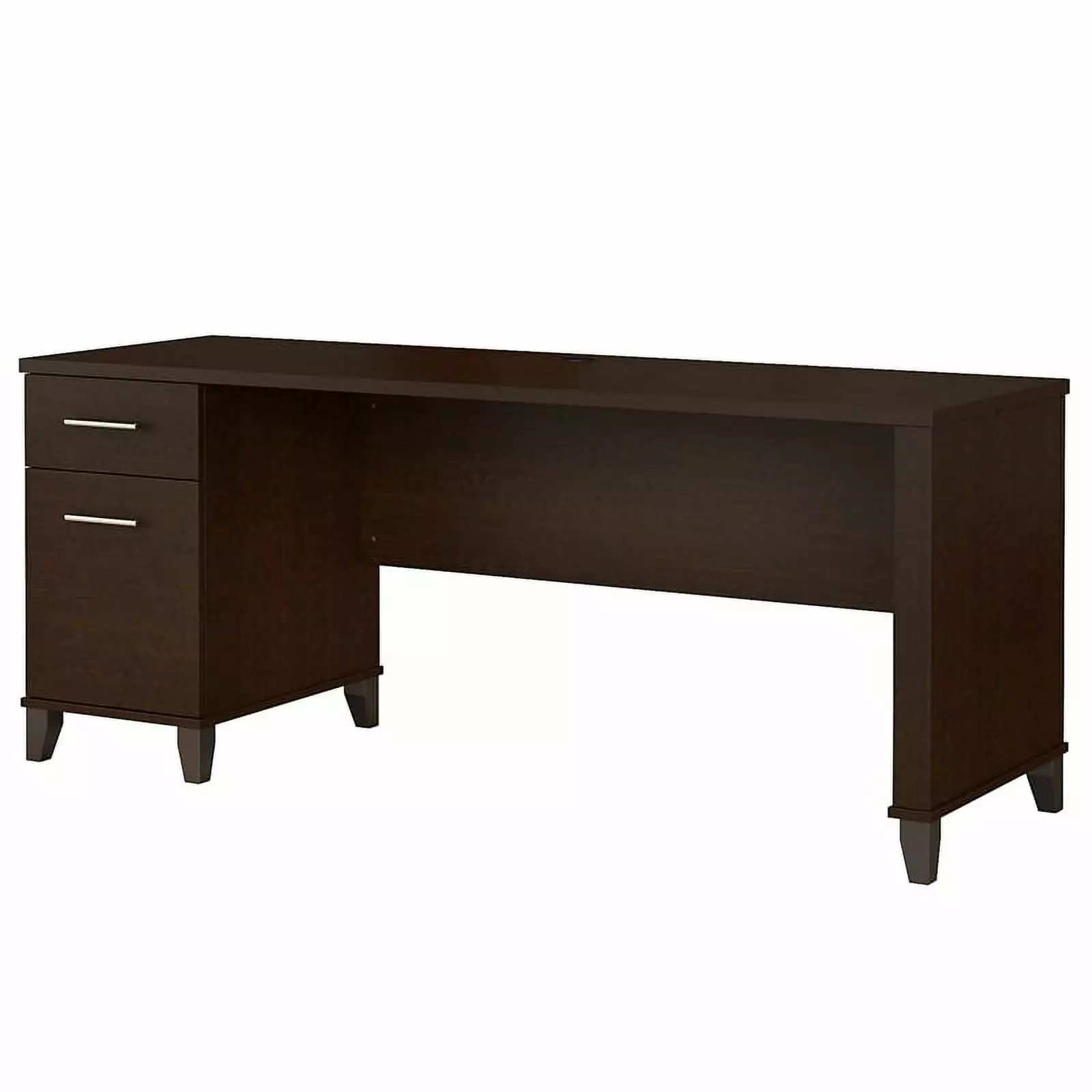 UrbanPro Transitional 72W Office Desk Drawers Mocha Cherry - Stylish Home Office Workstation