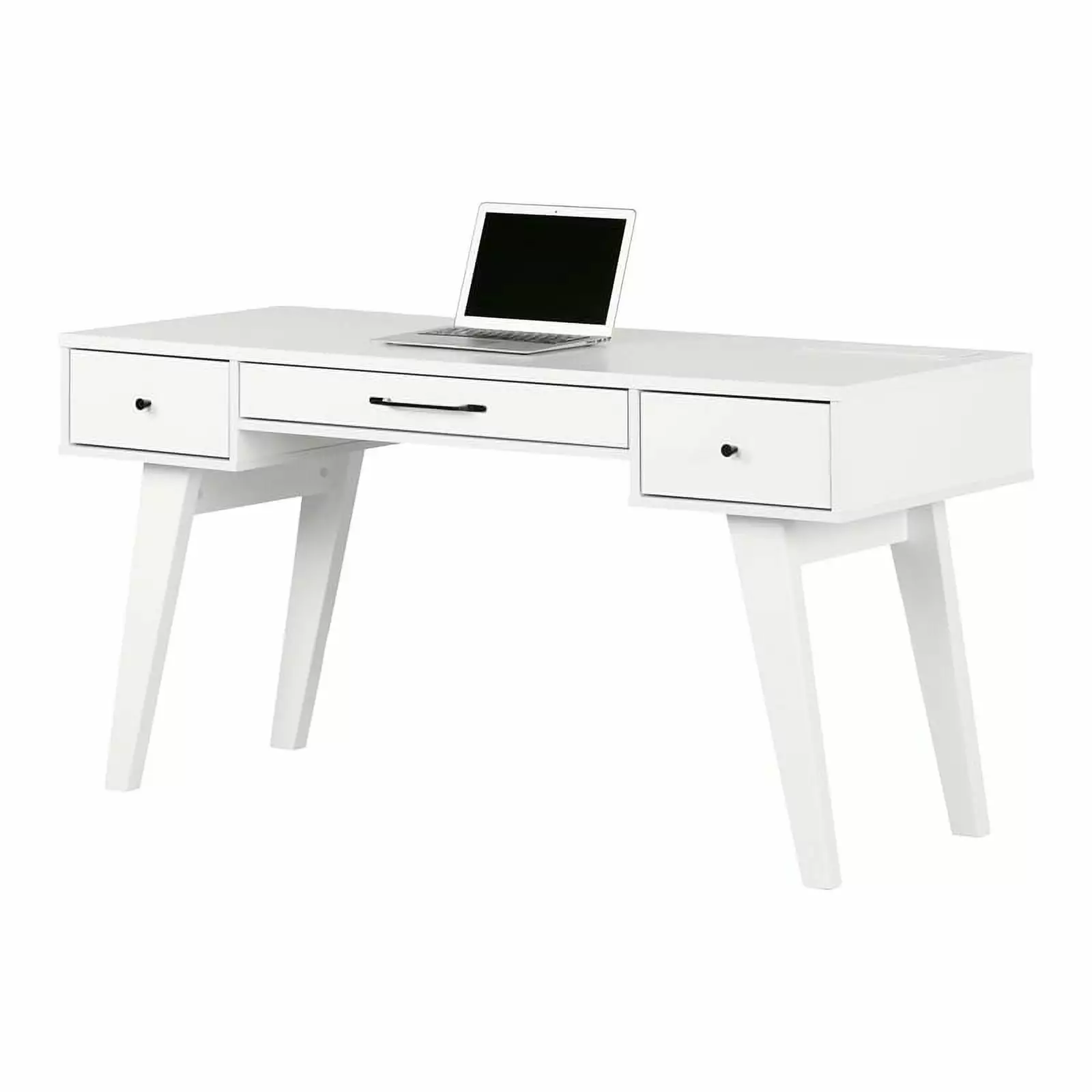 UrbanPro White Contemporary Computer Desk Power Bar