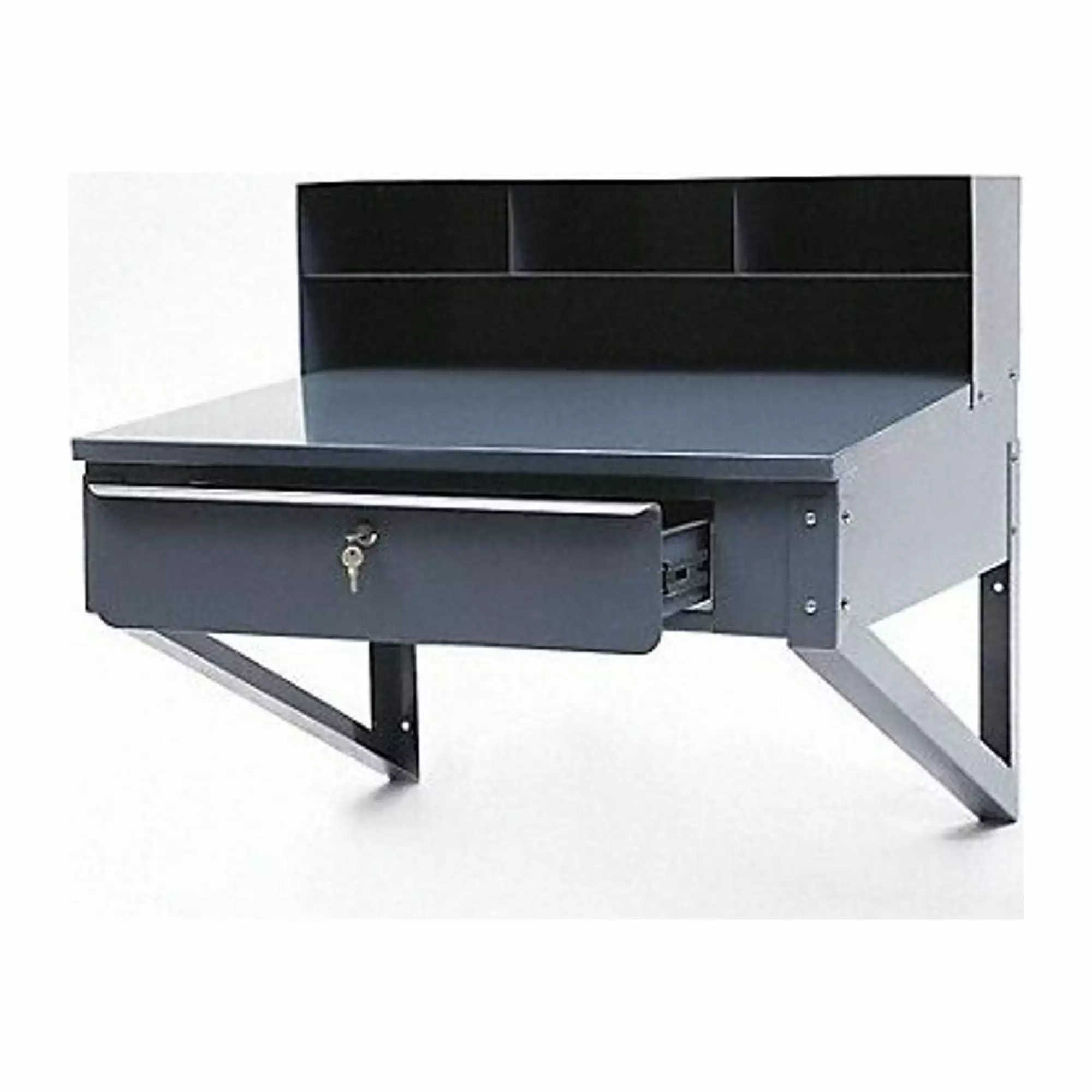 Shop Desk 34-1/2 x 30-1/2 x 30 Inches Gray Modern Home Office Desk VALUE