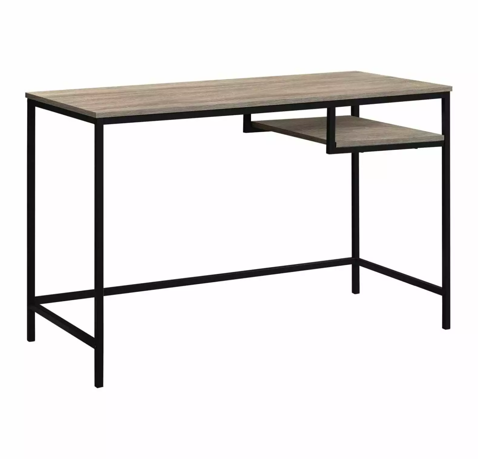 WANCQ Contemporary Laptop Table Shelf Home and Office Computer Desk Dark Taupe