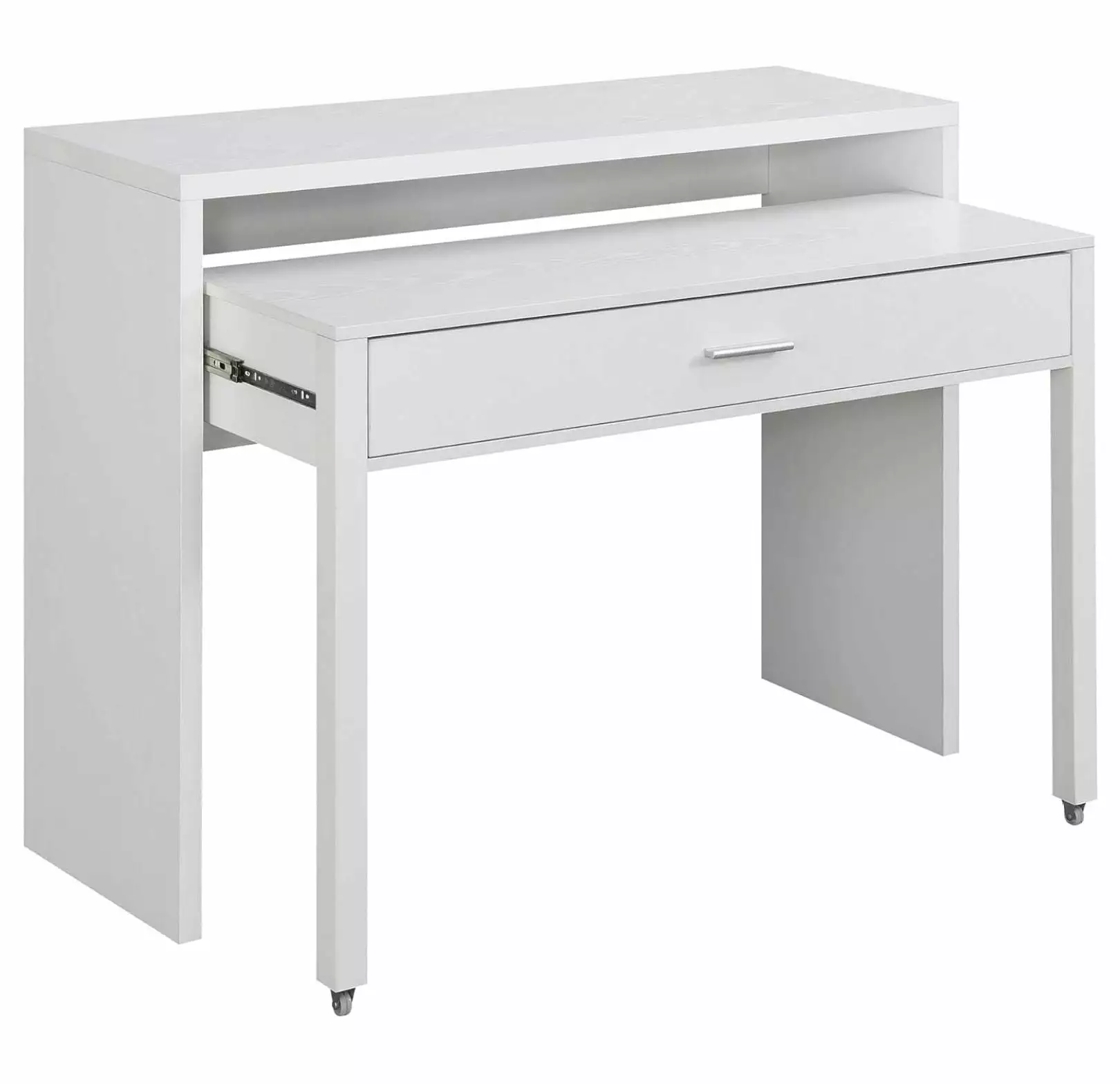 Yunwen 70 Inch Dark Walnut Computer Desk Storage Shelf Printer Stand and Cabinet Bookcase