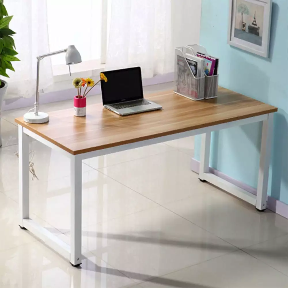 Zimtown Wooden Computer Desk Writing Table Home Office Furniture Wood Finish