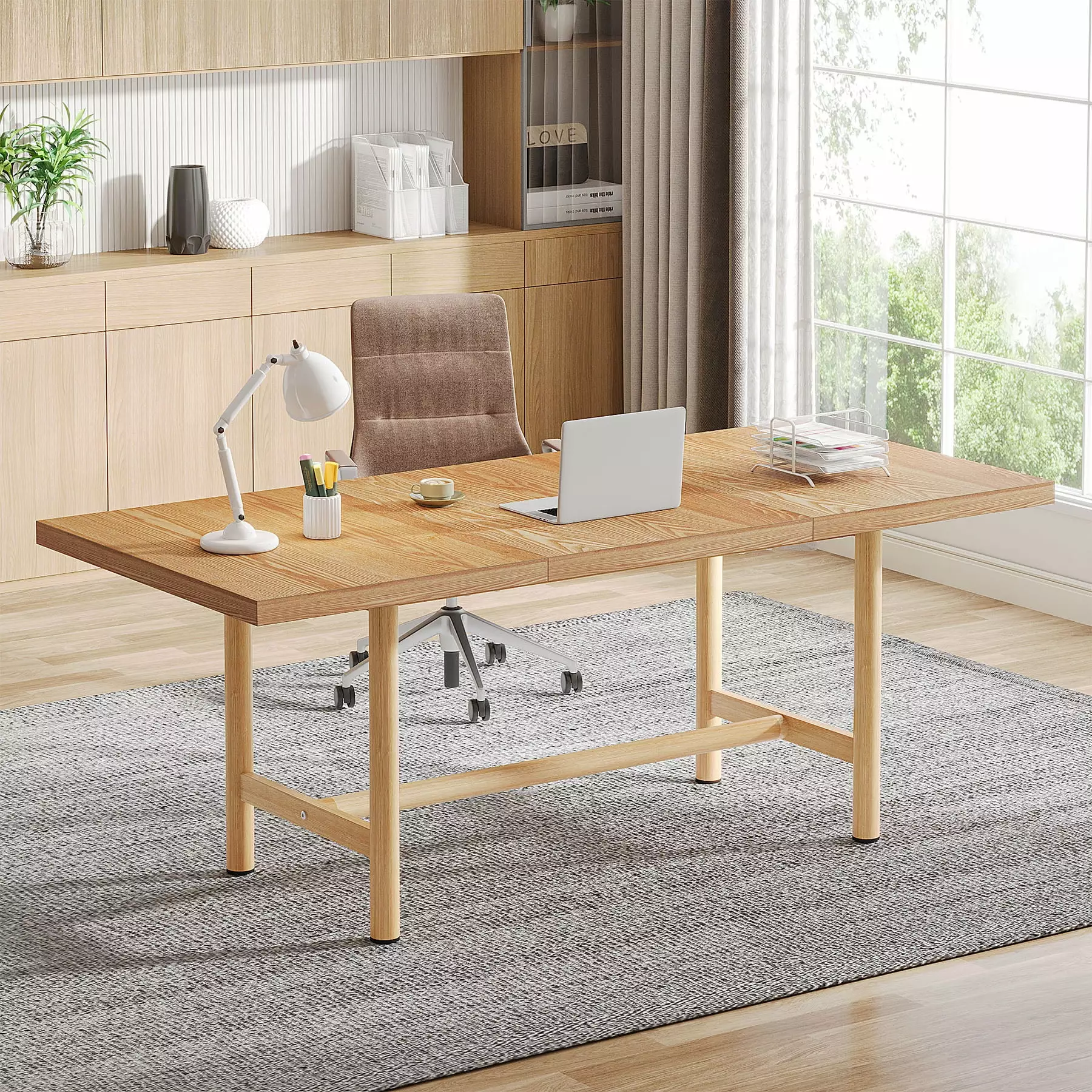 Tribesigns 63 Inch Conference Room Table 4-6 People Modern Executive Office Desk