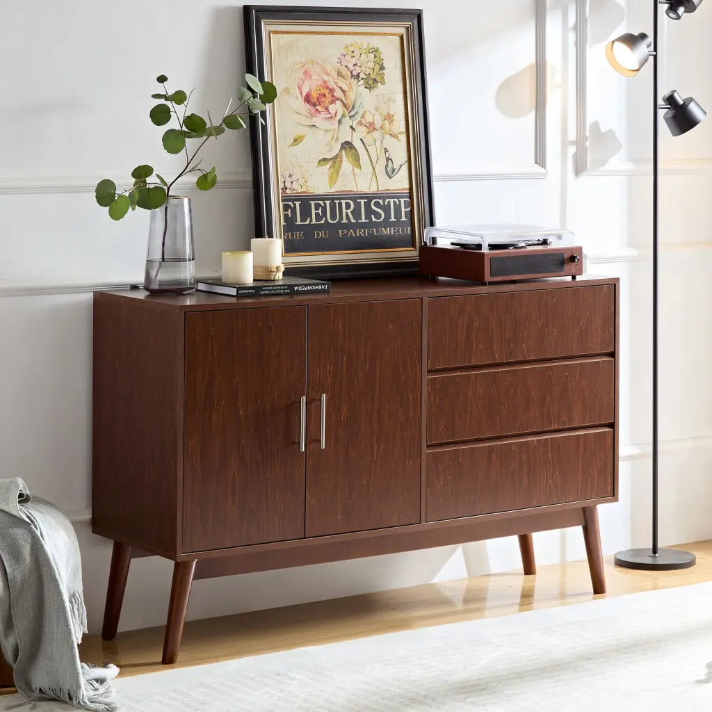 Sideboard Buffet Console Table Drawers - Media Console Doors jaydenmax