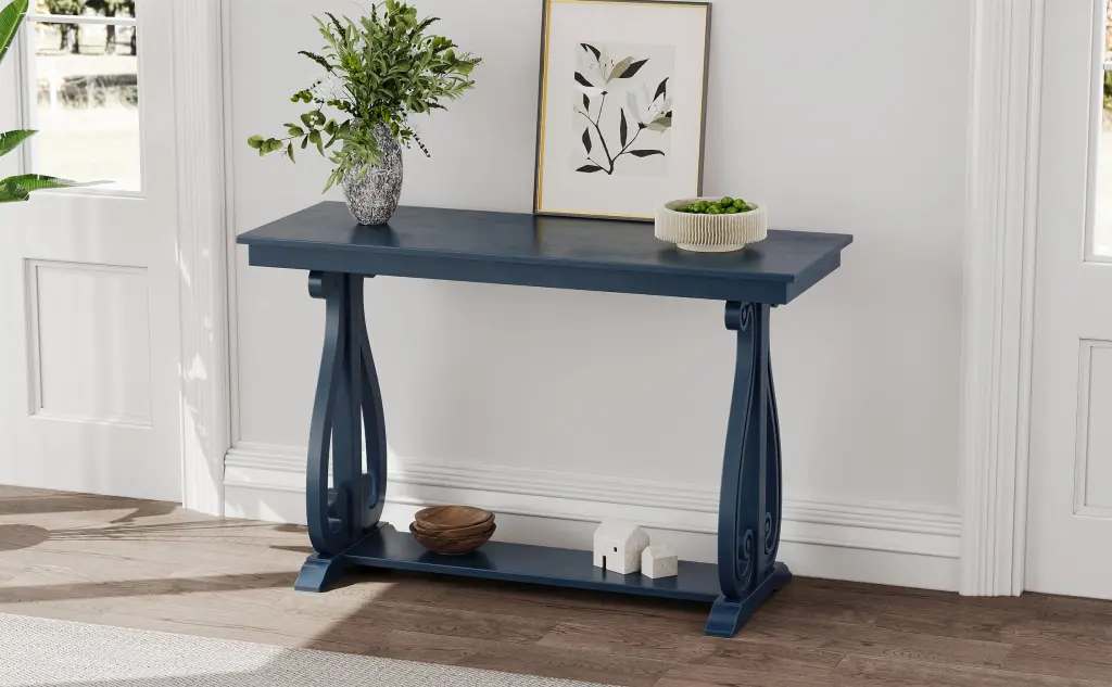 48 Inch Rustic Vintage Console Table Farmhouse Style Entryway Table rnb