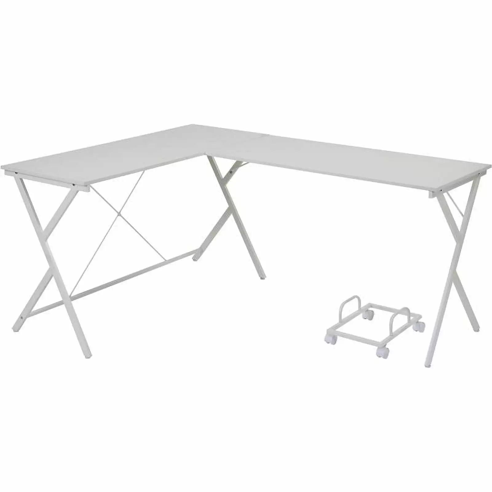 Bowery Hill Contemporary Computer Desk White Finish Modern Home Office
