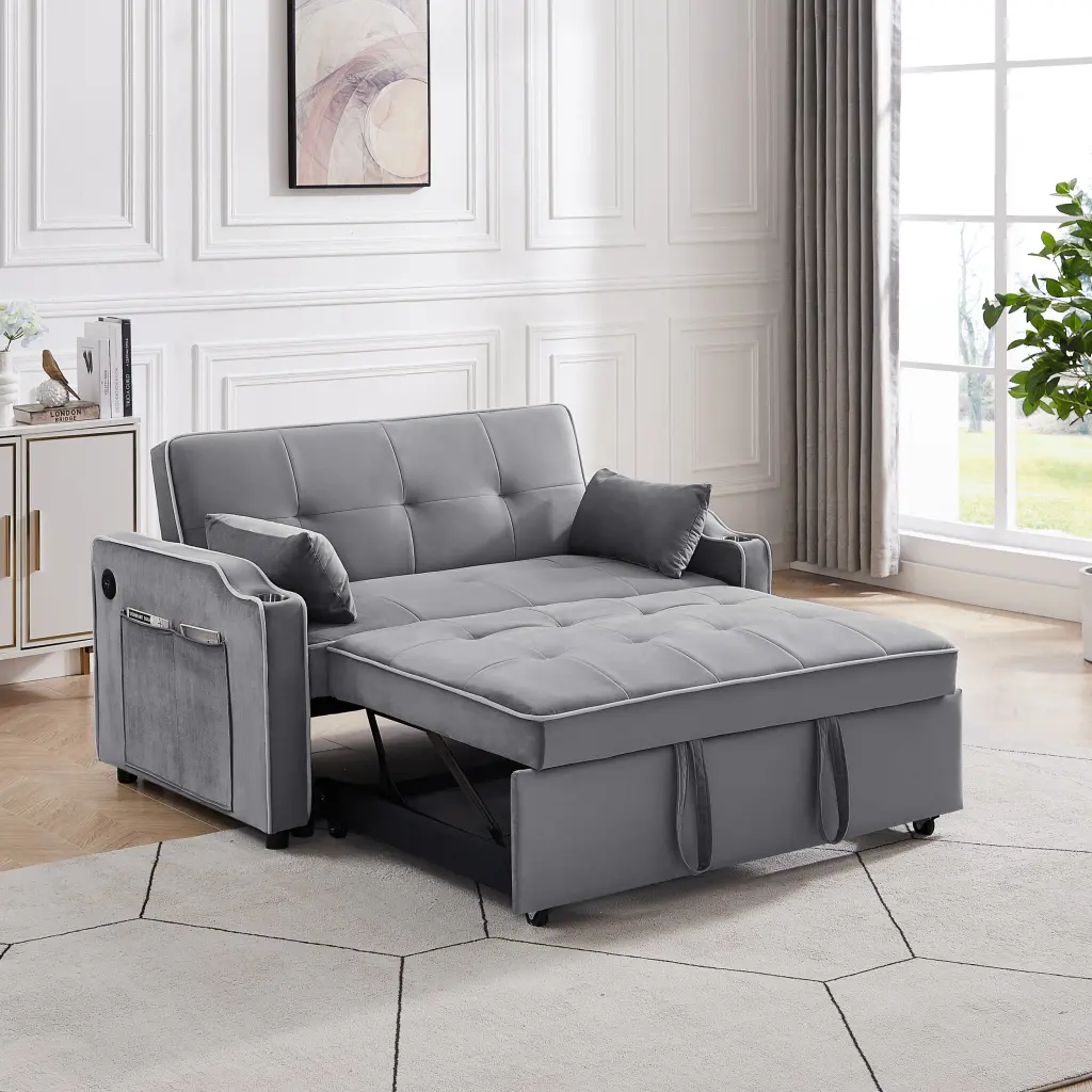 3 1 Convertible Sofa Bed Adjustable Backrest Chair to Bed fj furniture