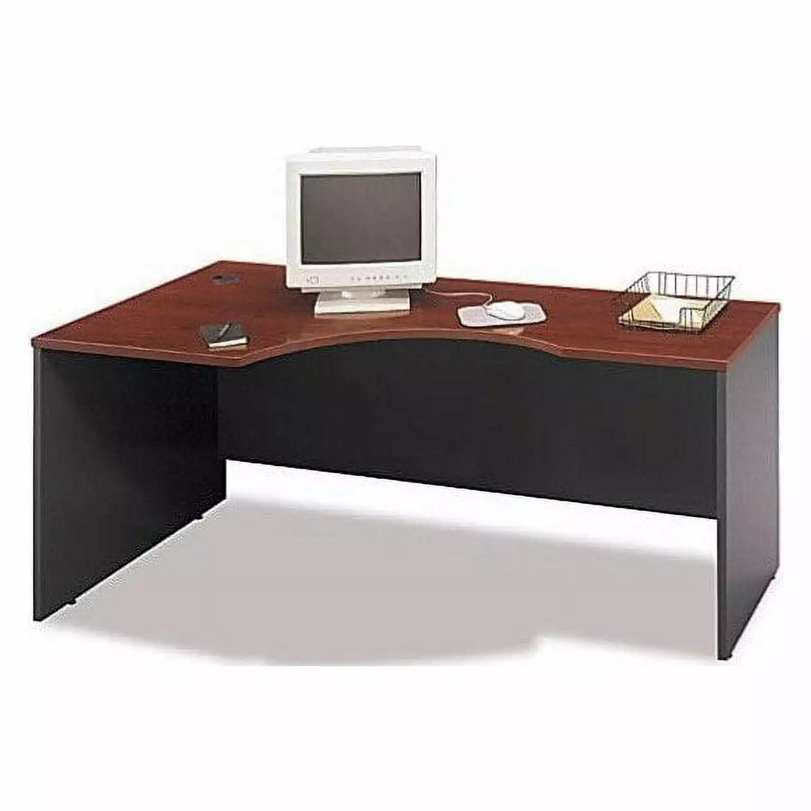 Bush Business Furniture Series C Bow Front Left Corner Desk Set Hansen Cherry BBF