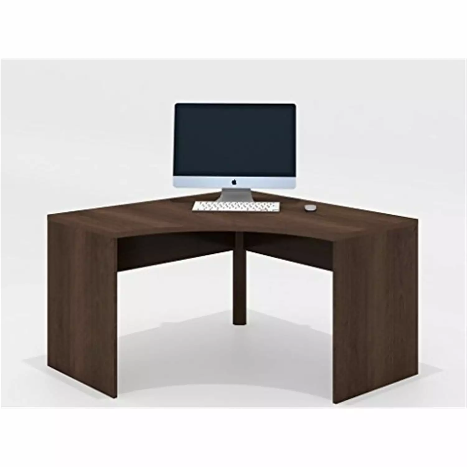 51 Inch Corner Desk Brazilian Cherry Finish Home Office Desk Furnitech