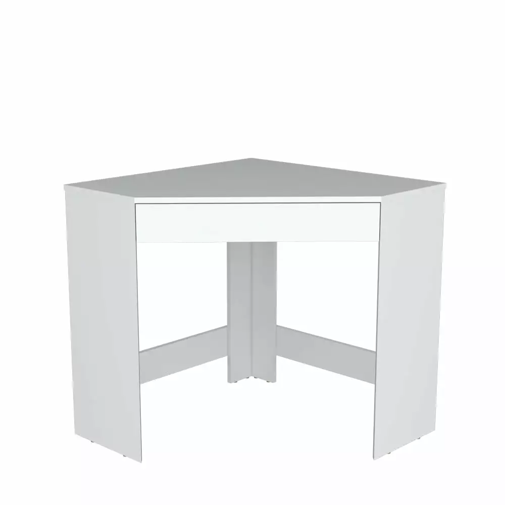 GeeHome Corner Desk Granger Office White Compact Workstation