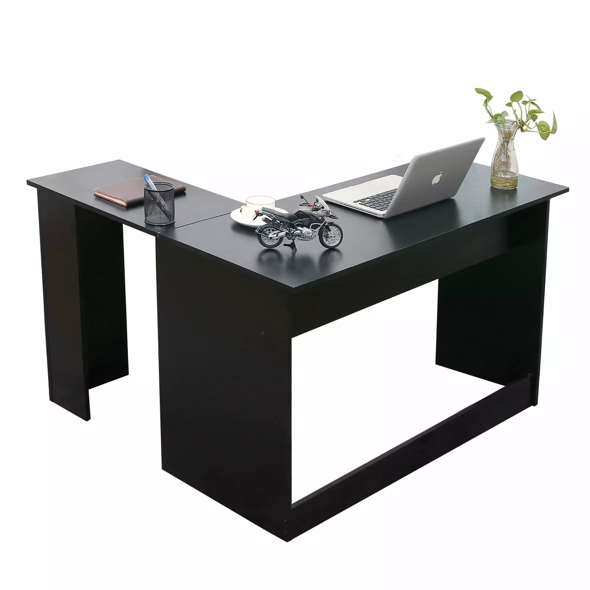 Ivinta Corner Desk Modern L Shaped Desk Computer Table Home Office Small Space Dark Brown Ivinta Furniture
