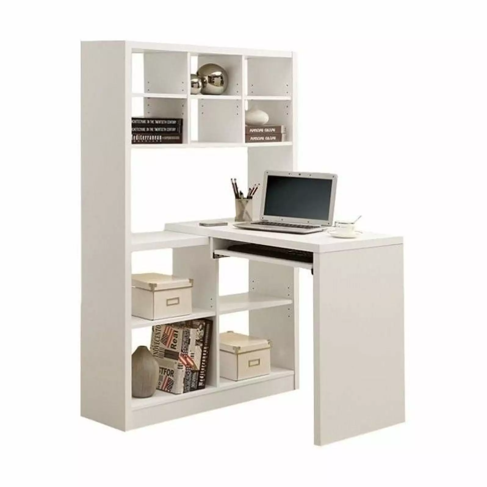 Kingfisher Lane Left and Right Facing Corner Desk White Office Desk