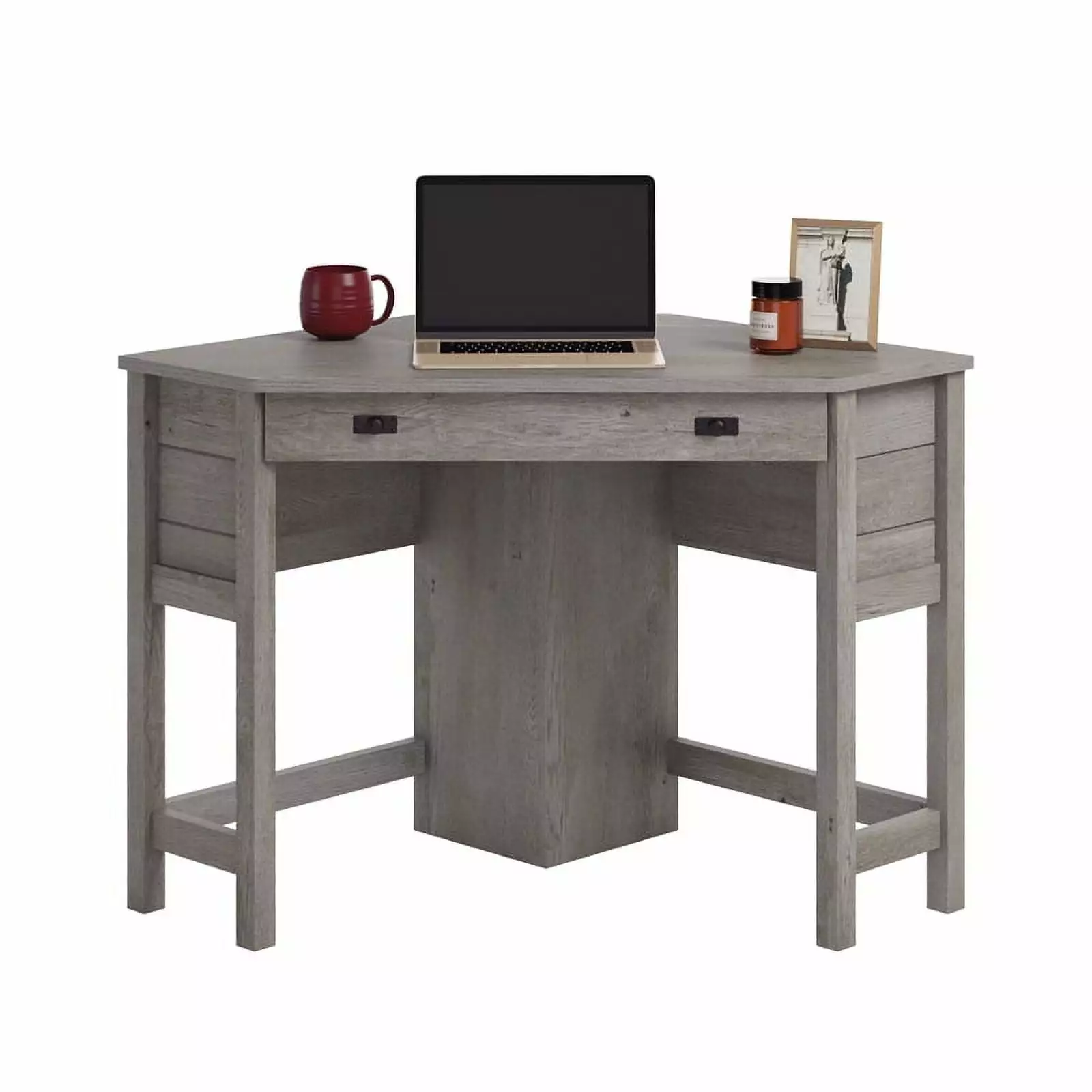 Sauder Cottage Road Space Saving Corner Computer Desk Mystic Oak Finish