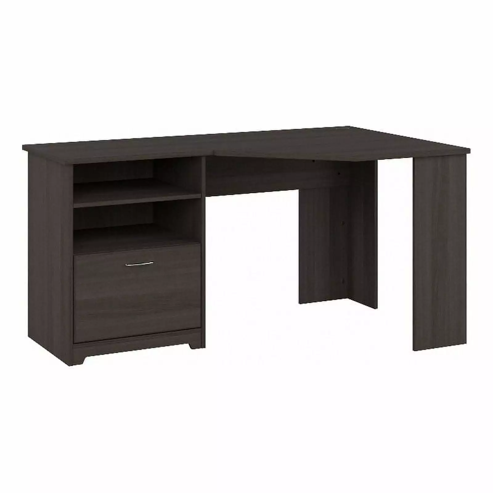 Scranton & Co Traditional Engineered Wood Corner Desk Heather Gray