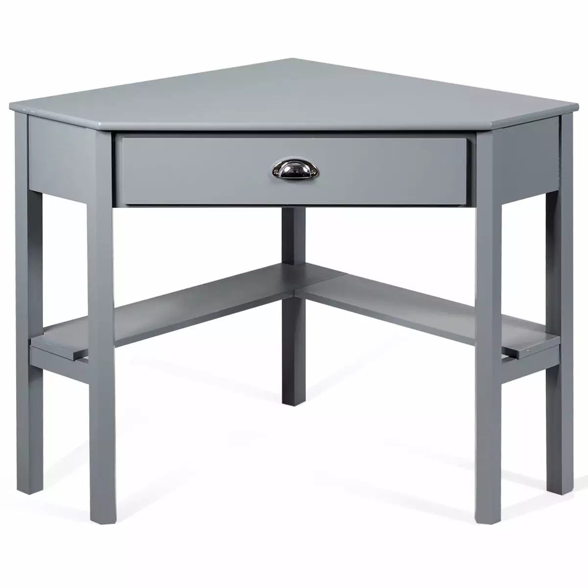 Topbuy Gray Corner Computer Desk Wood Workstation