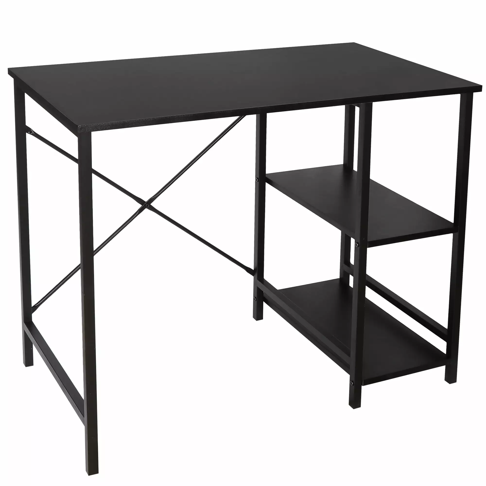 ZENSTYLE Computer Desk Writing Desk Corner Workstation PC Table Black