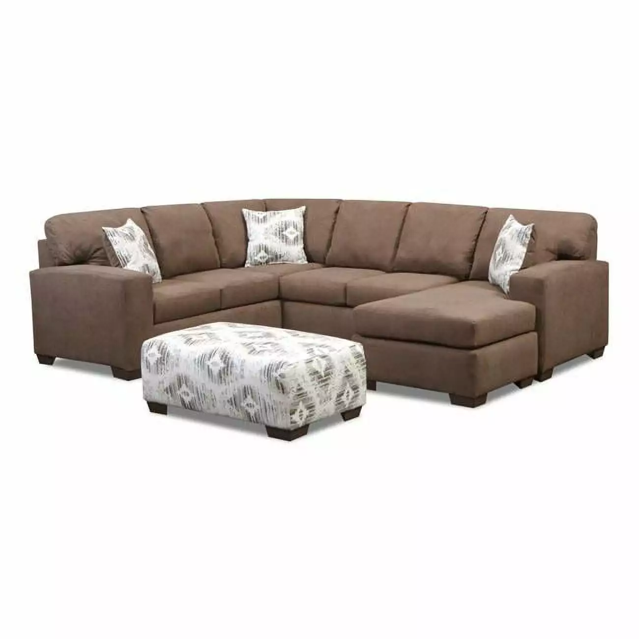 Neo Living Jade Corner Sectional Right Facing Chaise Brown